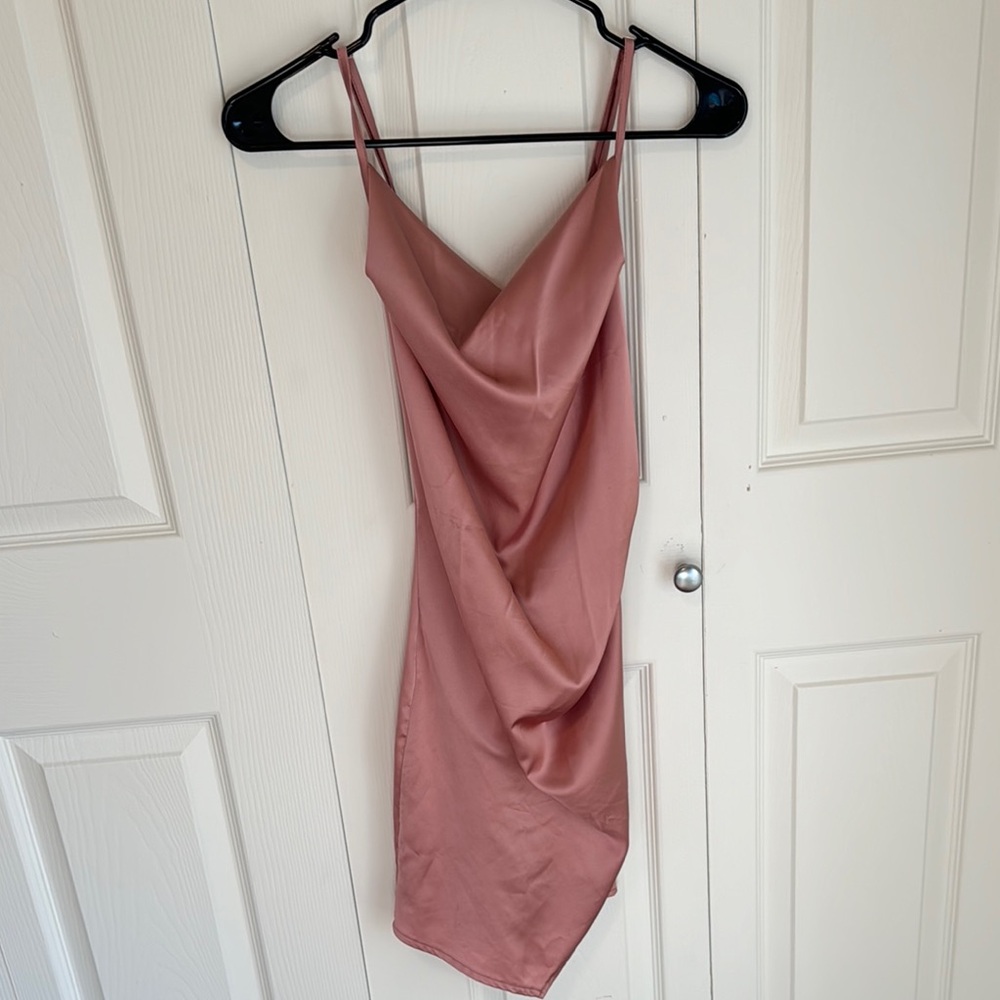 SHEIN Draped Mini Dress in Pink